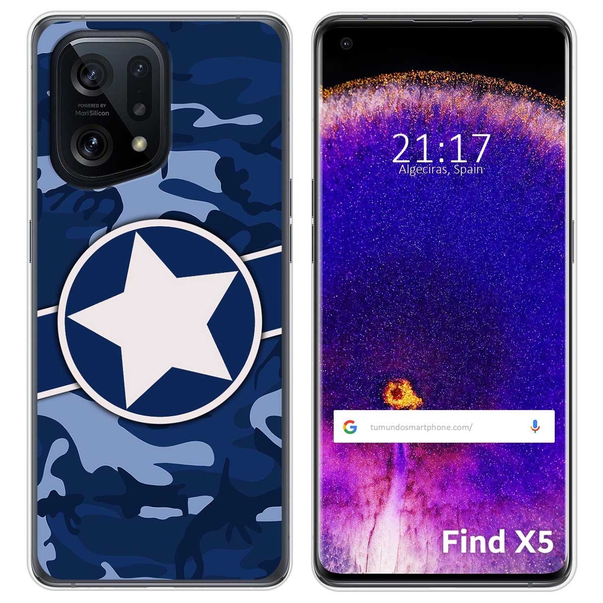 Funda Silicona para Oppo Find X5 5G diseño Camuflaje 03 Dibujos