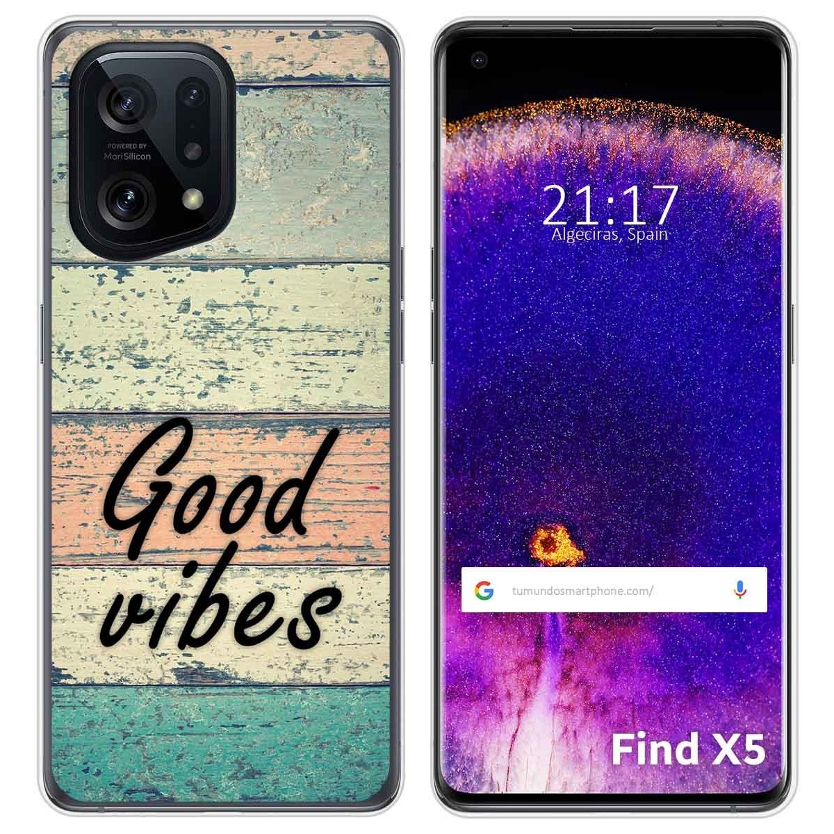 Funda Silicona para Oppo Find X5 5G diseño Madera 01 Dibujos
