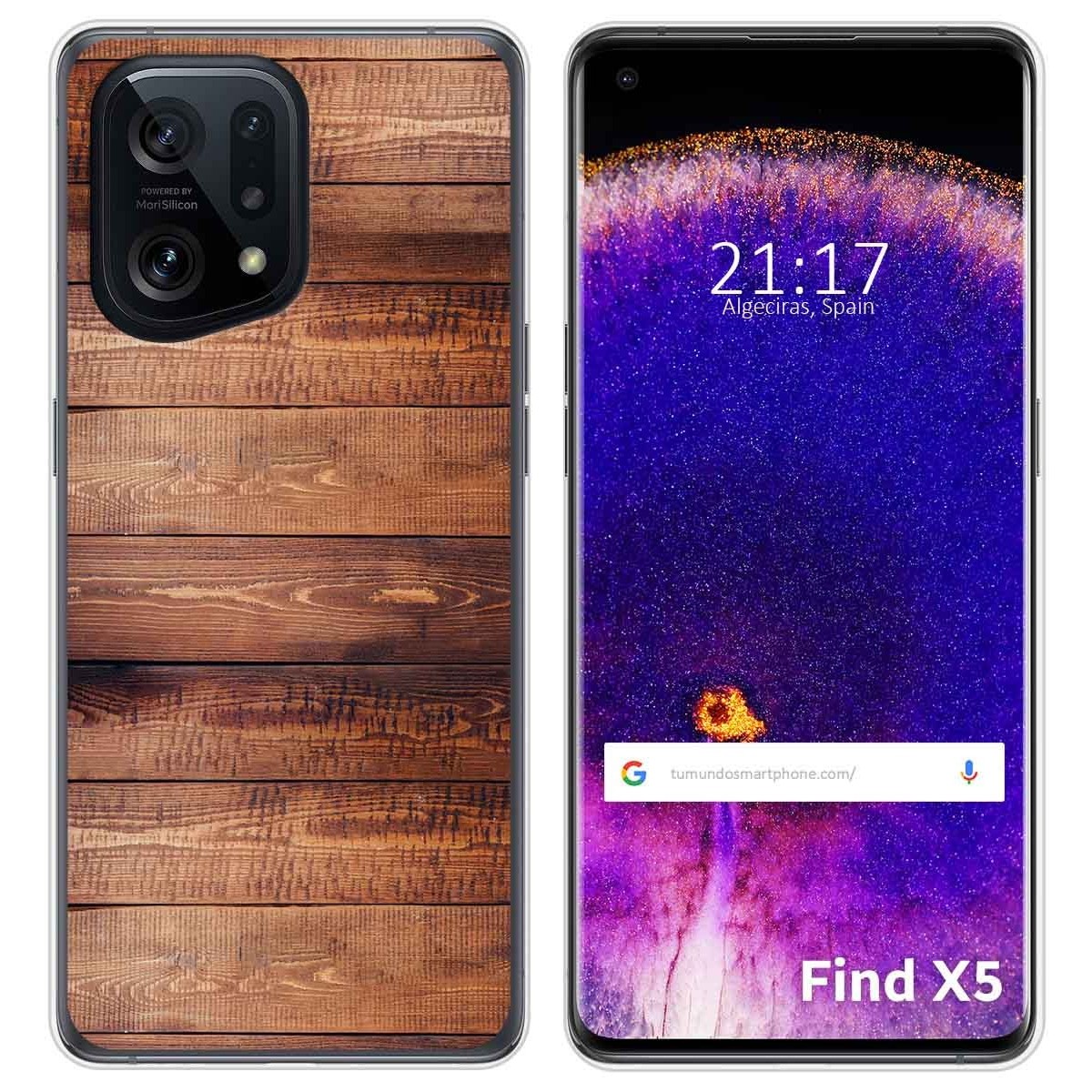 Funda Silicona para Oppo Find X5 5G diseño Madera 02 Dibujos