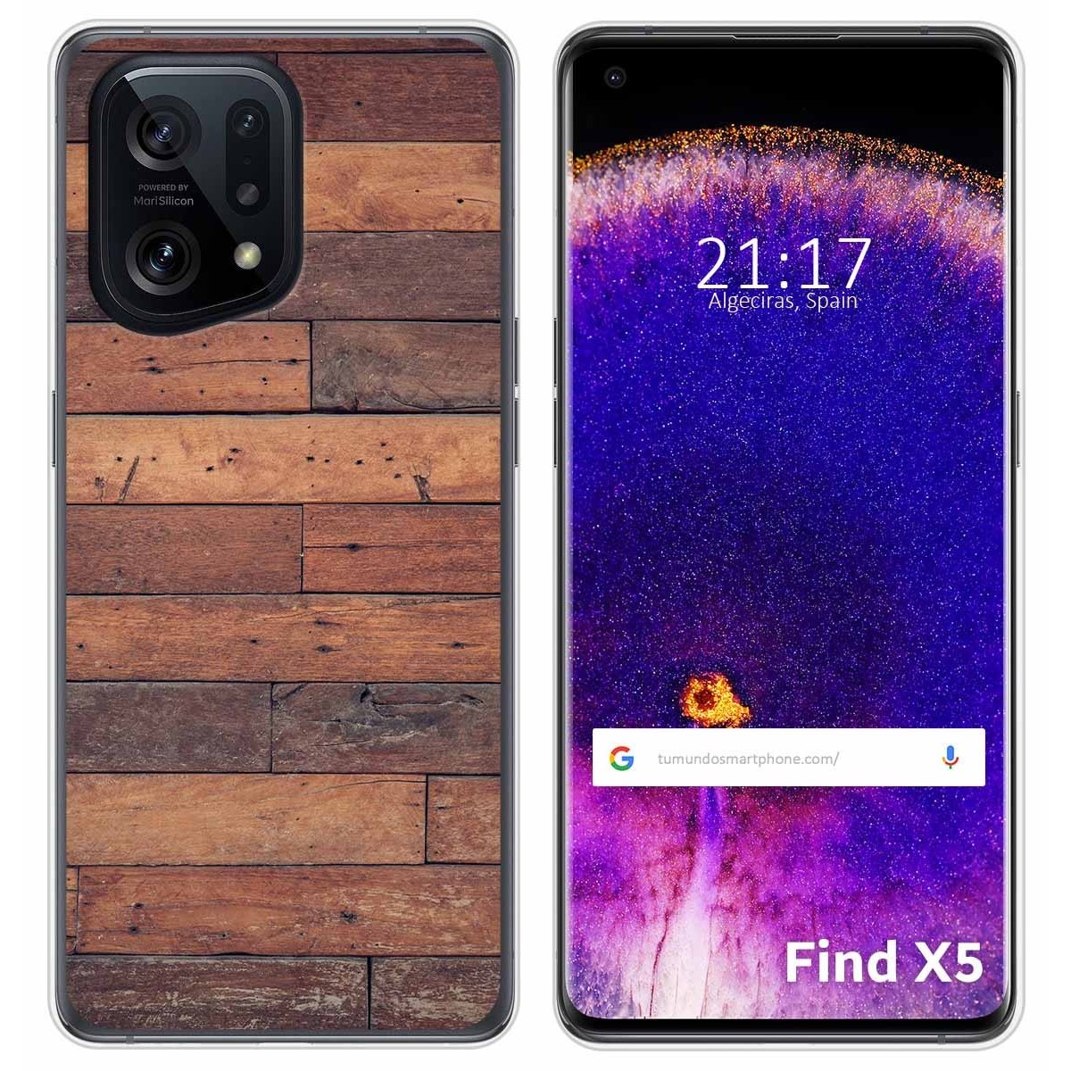 Funda Silicona para Oppo Find X5 5G diseño Madera 03 Dibujos