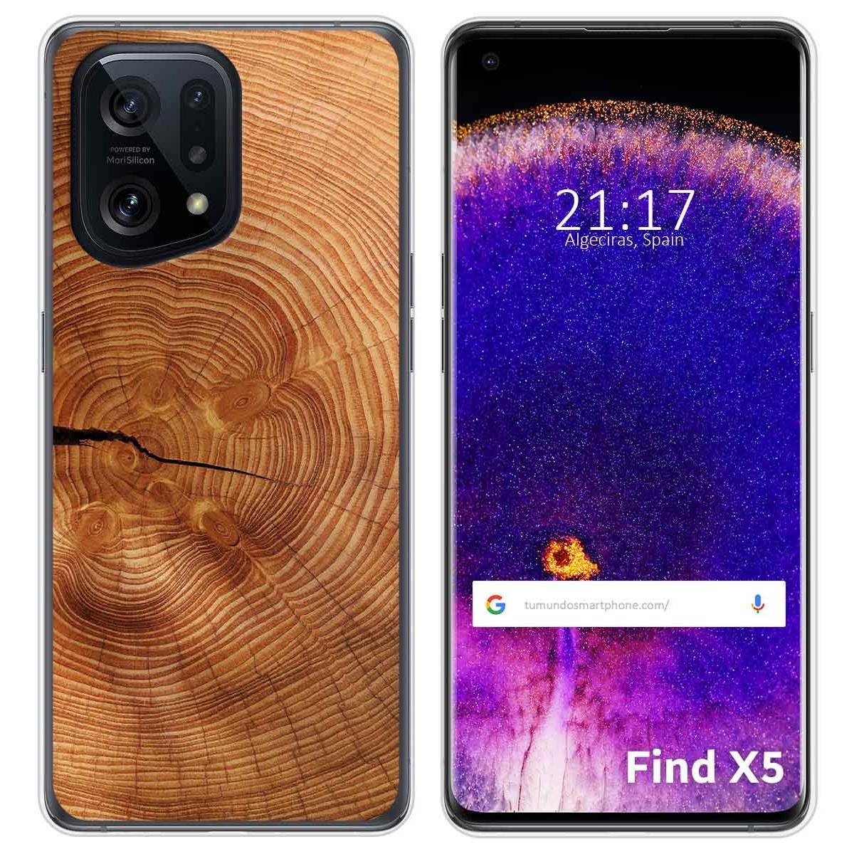 Funda Silicona para Oppo Find X5 5G diseño Madera 04 Dibujos