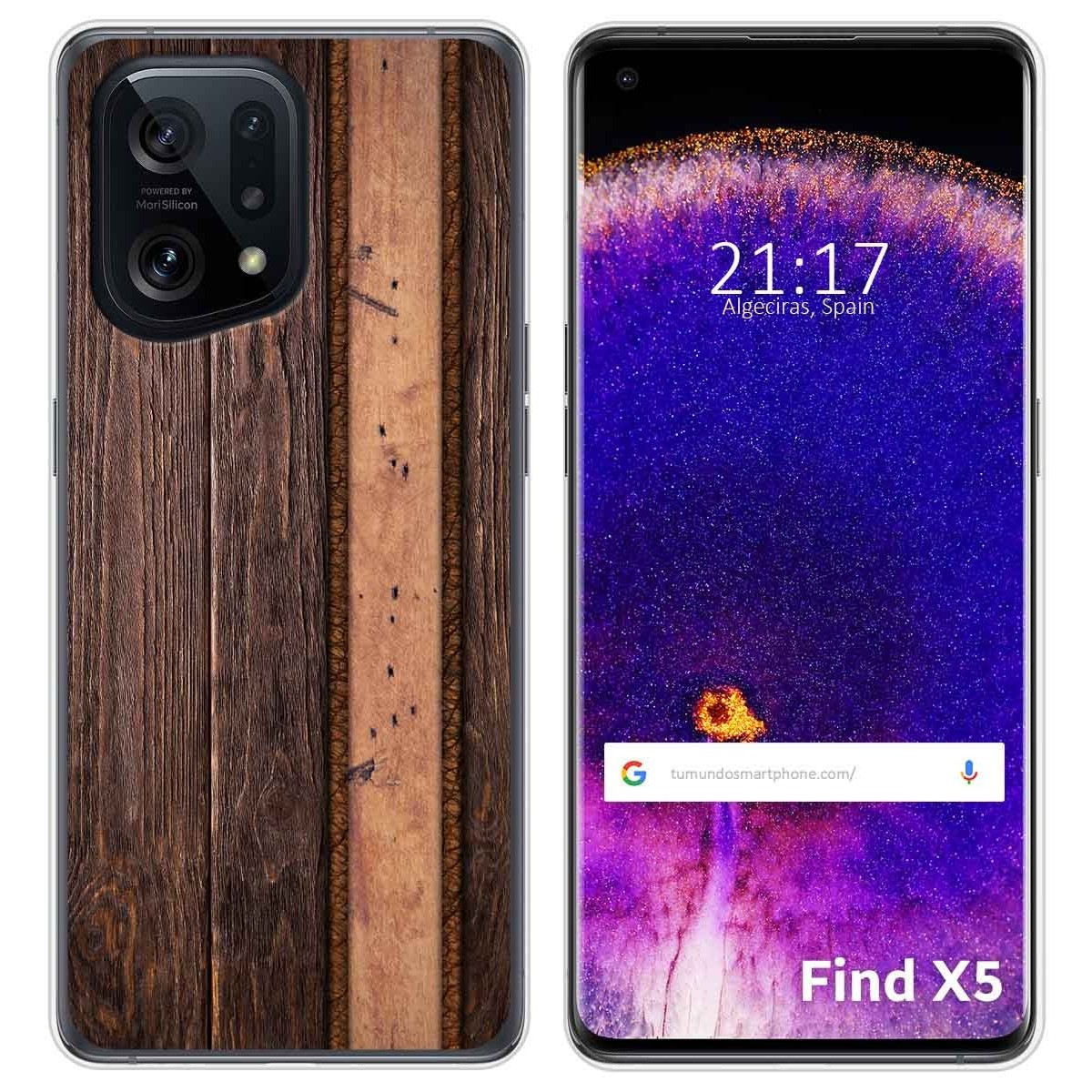 Funda Silicona para Oppo Find X5 5G diseño Madera 05 Dibujos