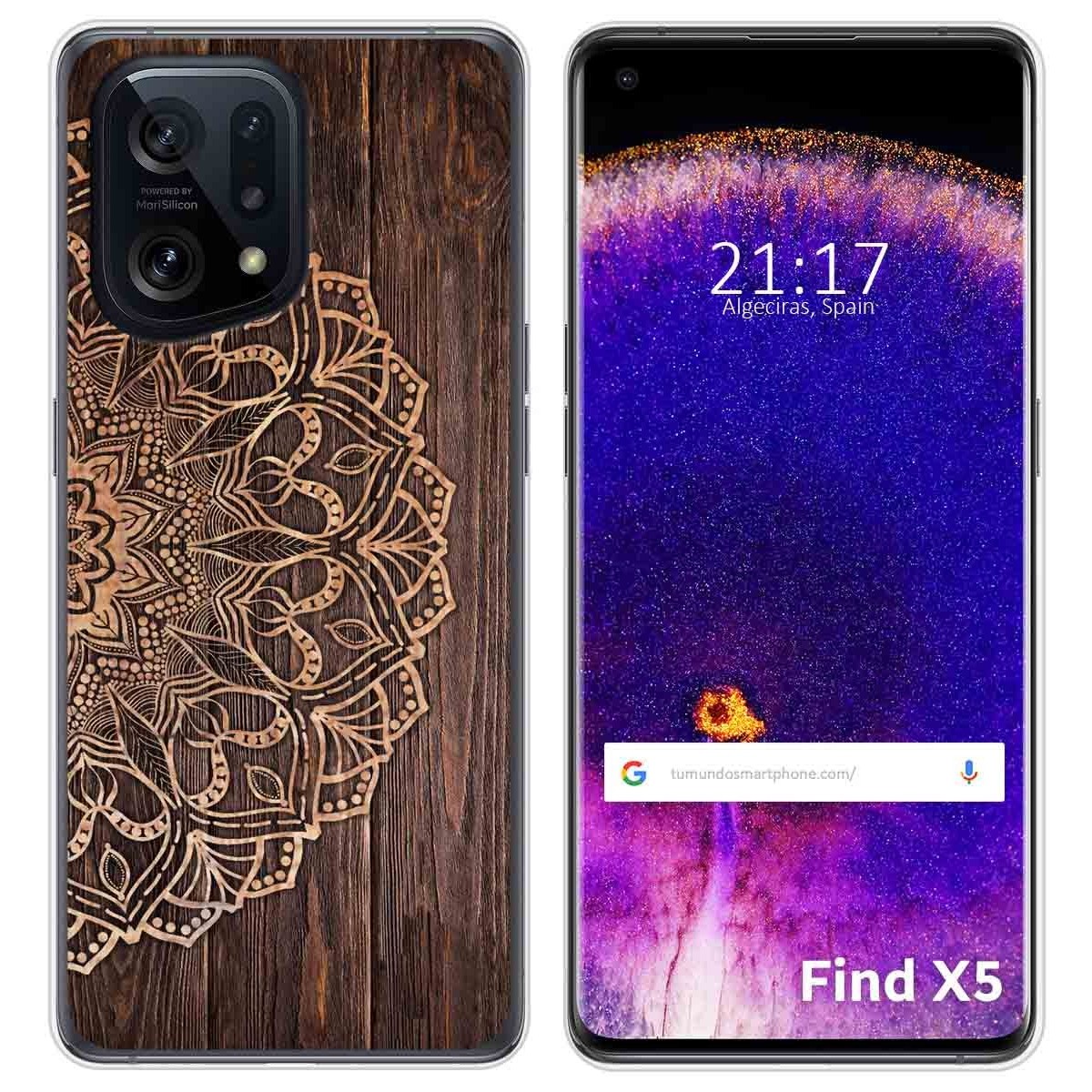 Funda Silicona para Oppo Find X5 5G diseño Madera 06 Dibujos