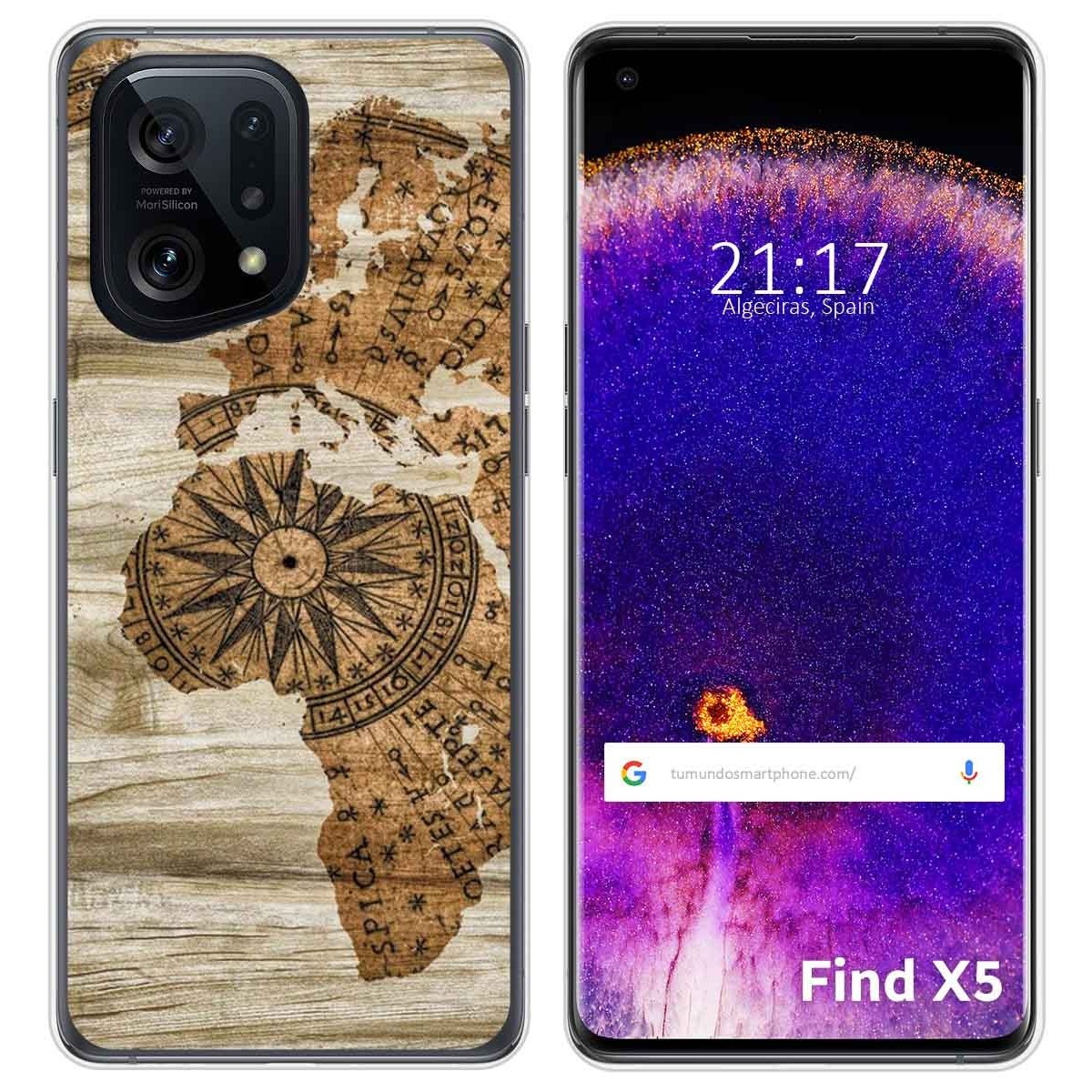 Funda Silicona para Oppo Find X5 5G diseño Madera 07 Dibujos