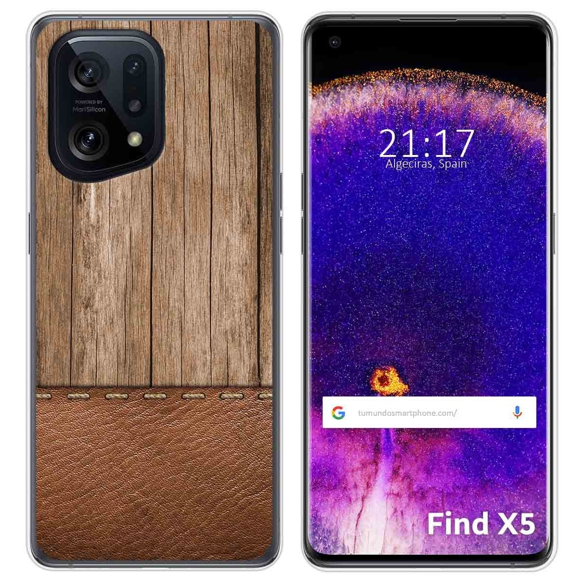 Funda Silicona para Oppo Find X5 5G diseño Madera 09 Dibujos