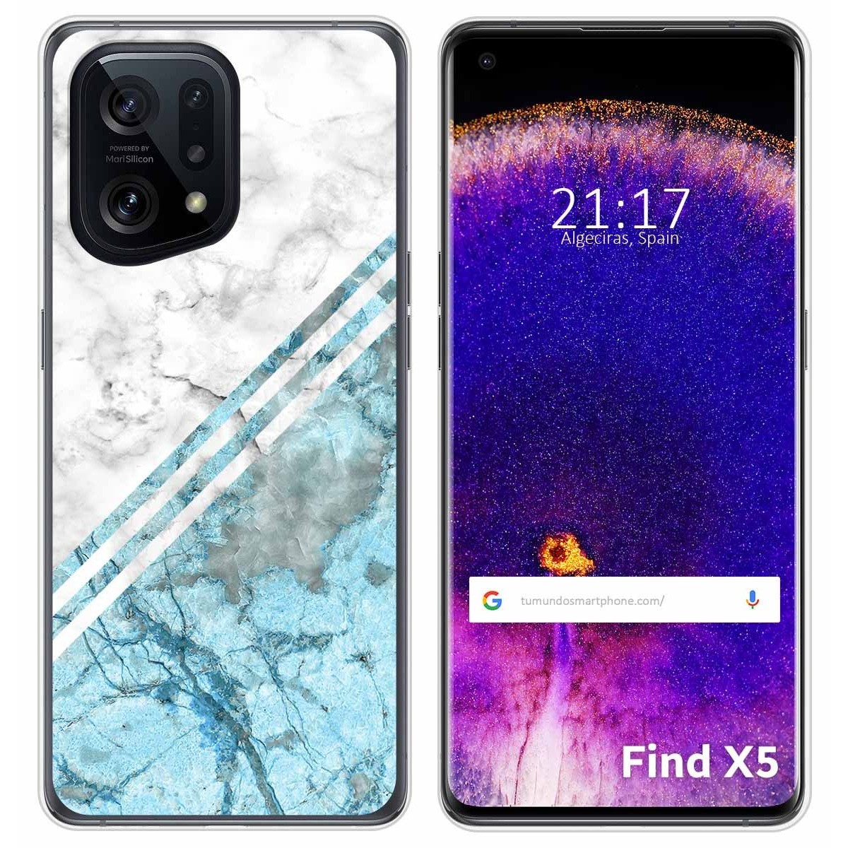 Funda Silicona para Oppo Find X5 5G diseño Mármol 02 Dibujos
