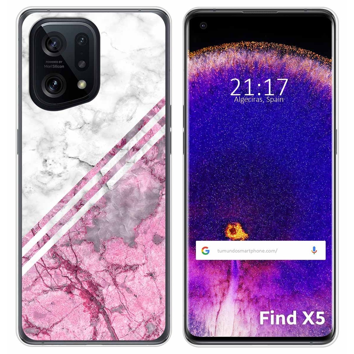 Funda Silicona para Oppo Find X5 5G diseño Mármol 03 Dibujos
