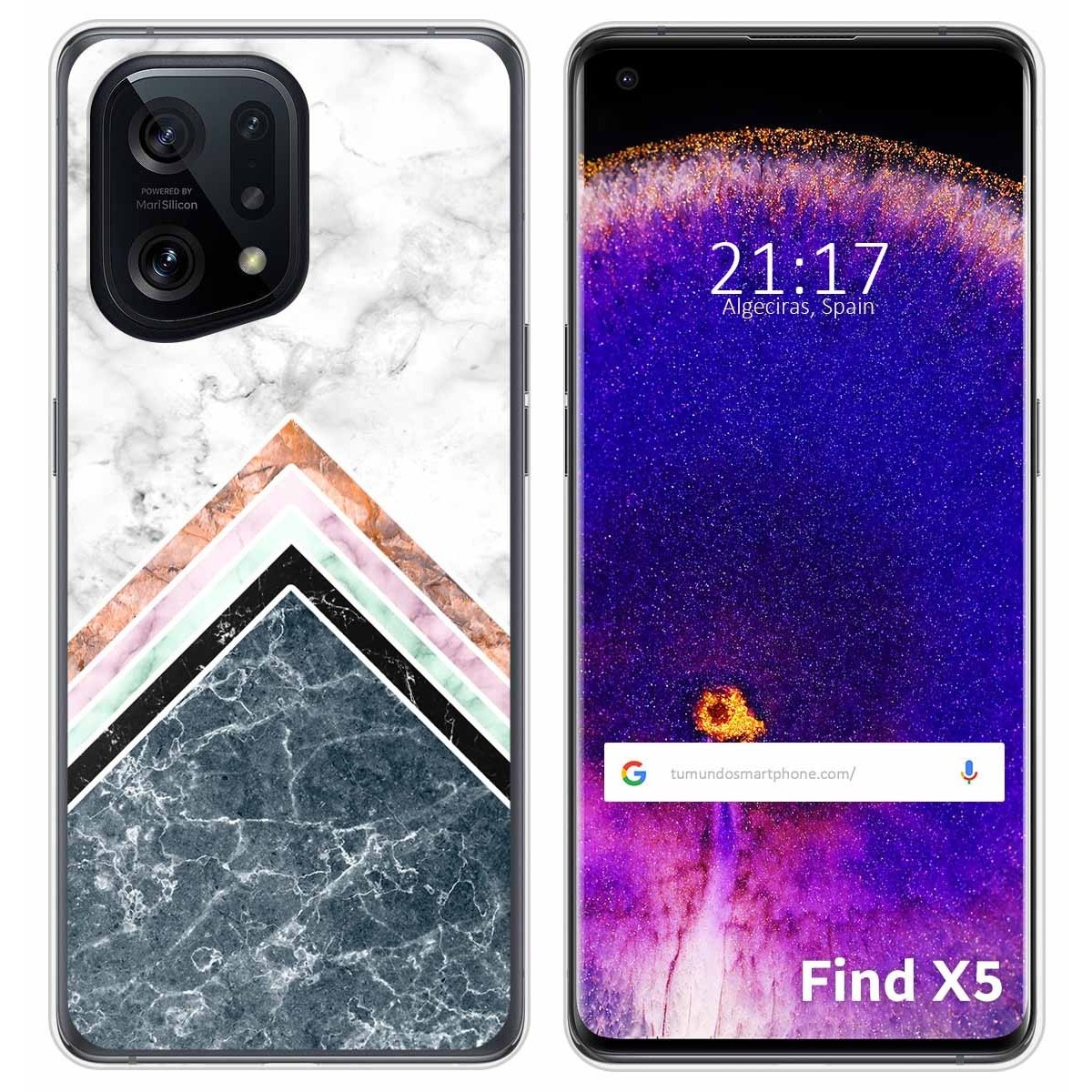 Funda Silicona para Oppo Find X5 5G diseño Mármol 05 Dibujos