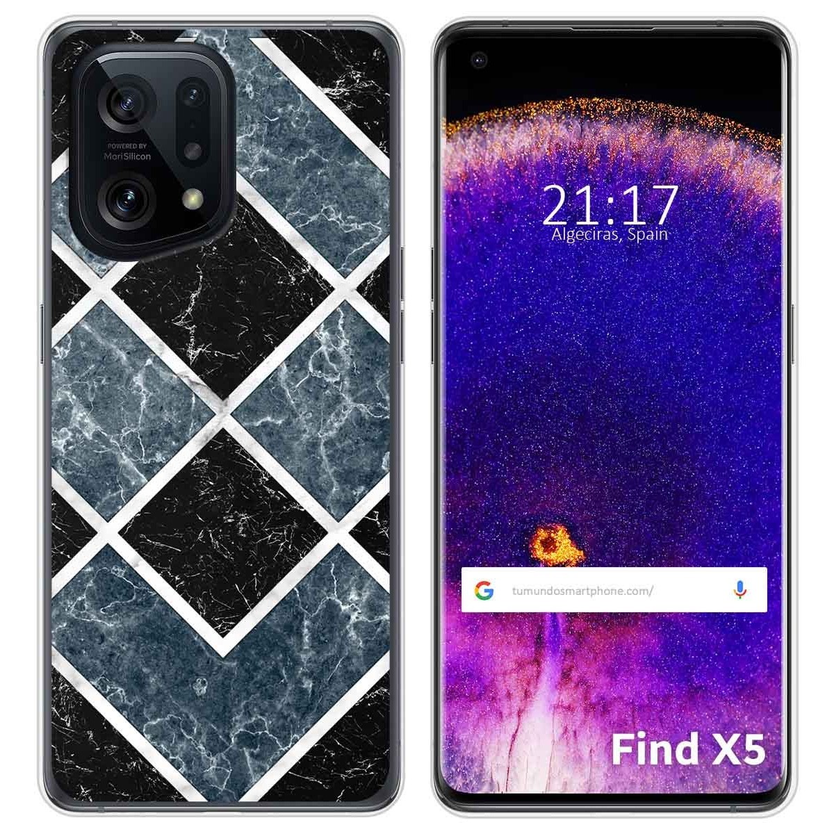 Funda Silicona para Oppo Find X5 5G diseño Mármol 06 Dibujos