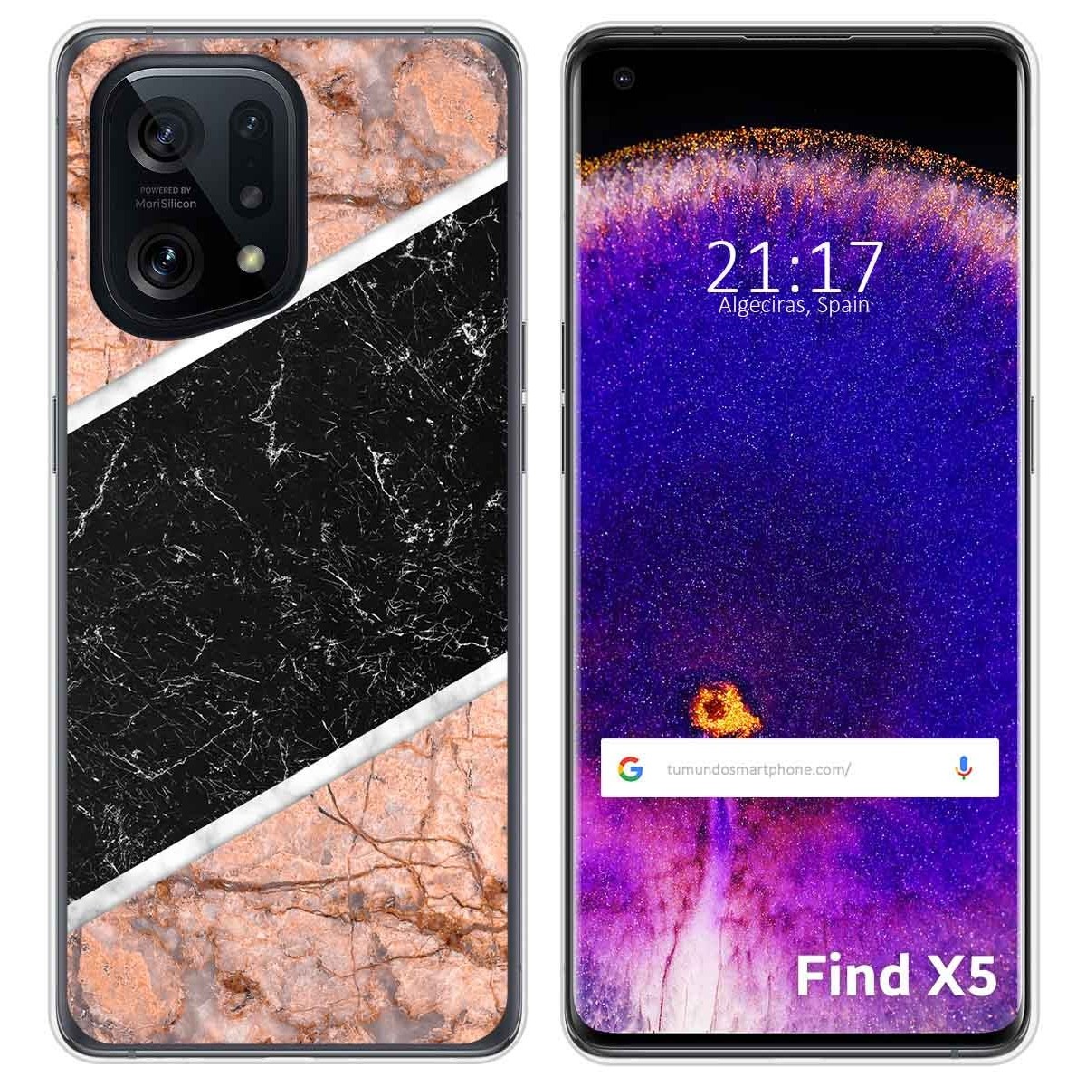 Funda Silicona para Oppo Find X5 5G diseño Mármol 07 Dibujos