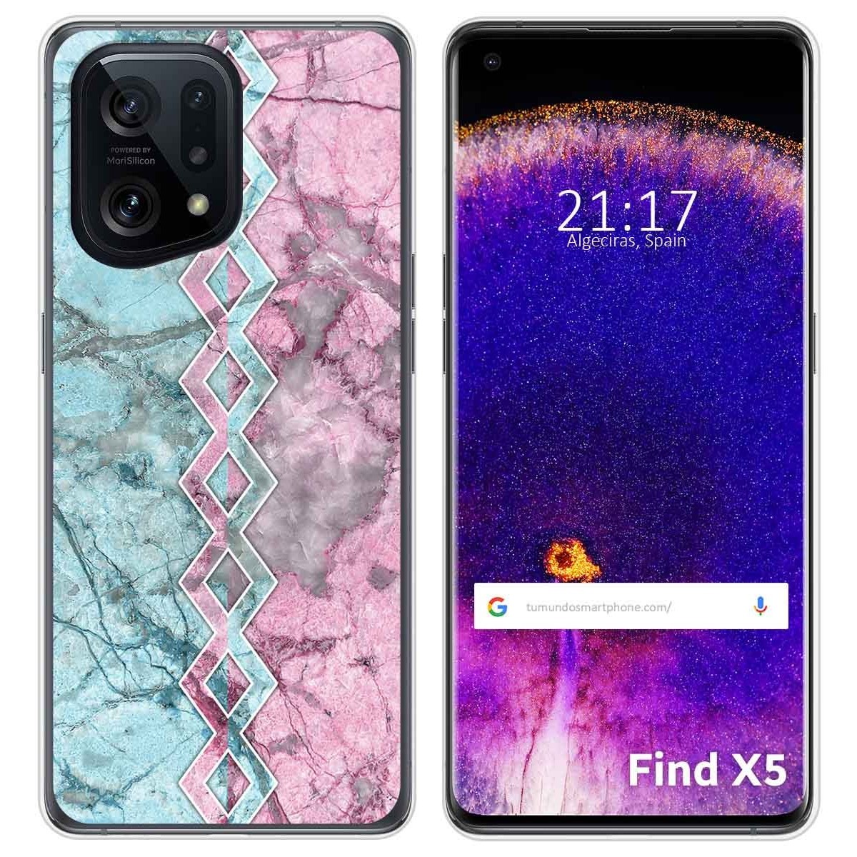 Funda Silicona para Oppo Find X5 5G diseño Mármol 08 Dibujos