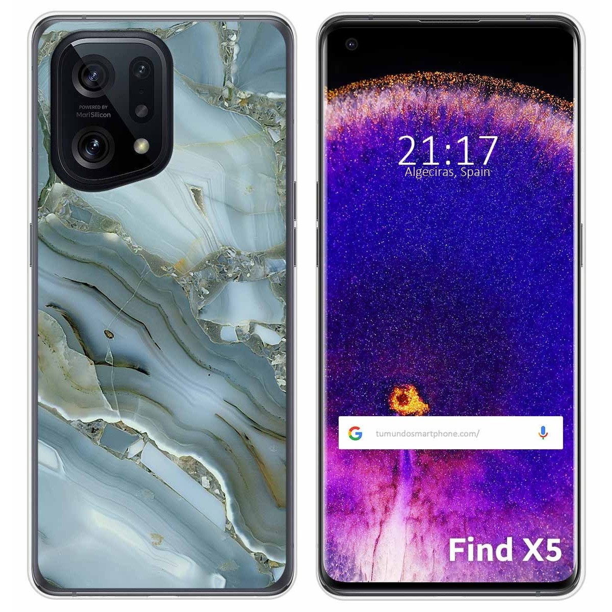 Funda Silicona para Oppo Find X5 5G diseño Mármol 09 Dibujos