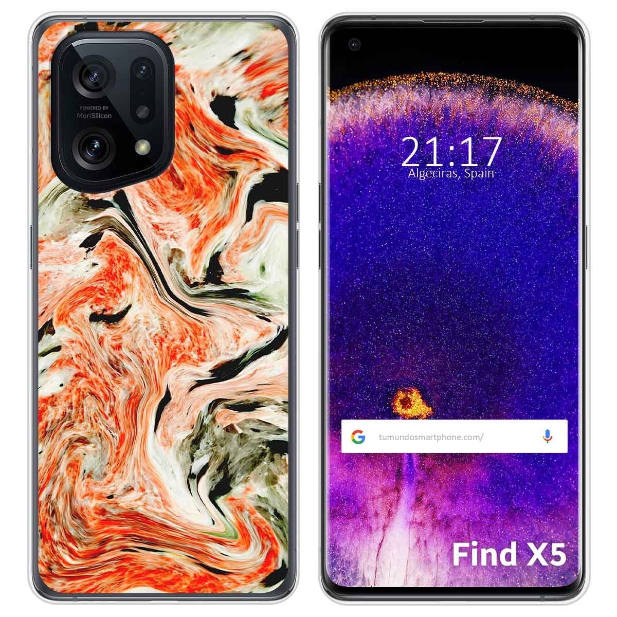 Funda Silicona para Oppo Find X5 5G diseño Mármol 12 Dibujos