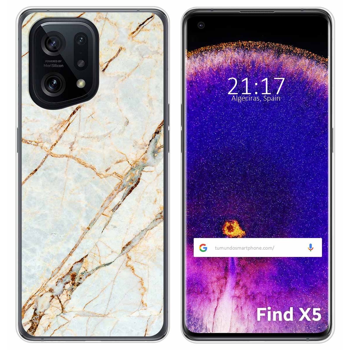 Funda Silicona para Oppo Find X5 5G diseño Mármol 13 Dibujos