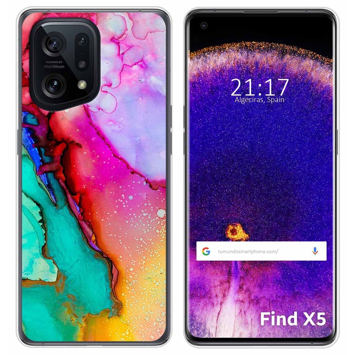 Funda Silicona para Oppo Find X5 5G diseño Mármol 15 Dibujos