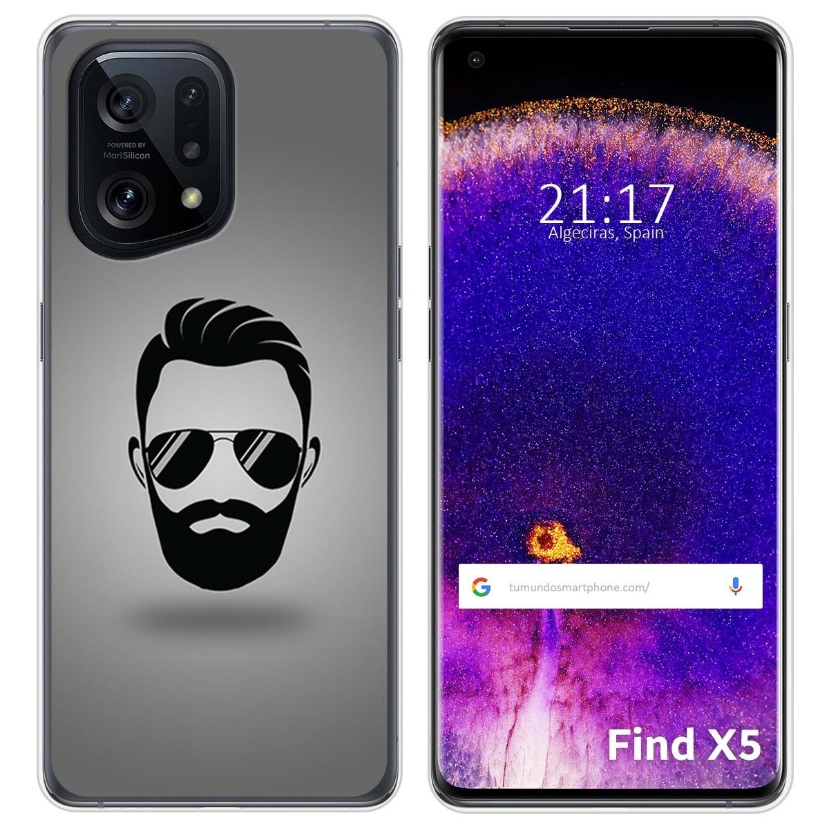 Funda Silicona para Oppo Find X5 5G diseño Barba Dibujos