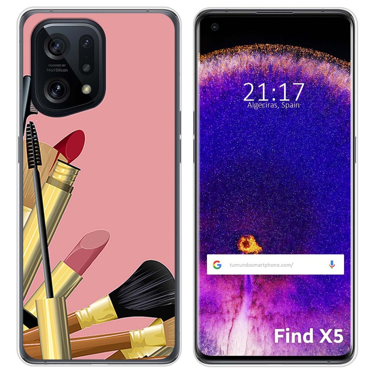 Funda Silicona para Oppo Find X5 5G diseño Brochas Dibujos