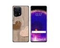 Funda Silicona para Oppo Find X5 5G diseño Corazones Madera Dibujos