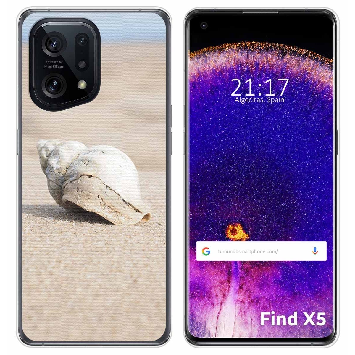 Funda Silicona para Oppo Find X5 5G diseño Concha Dibujos