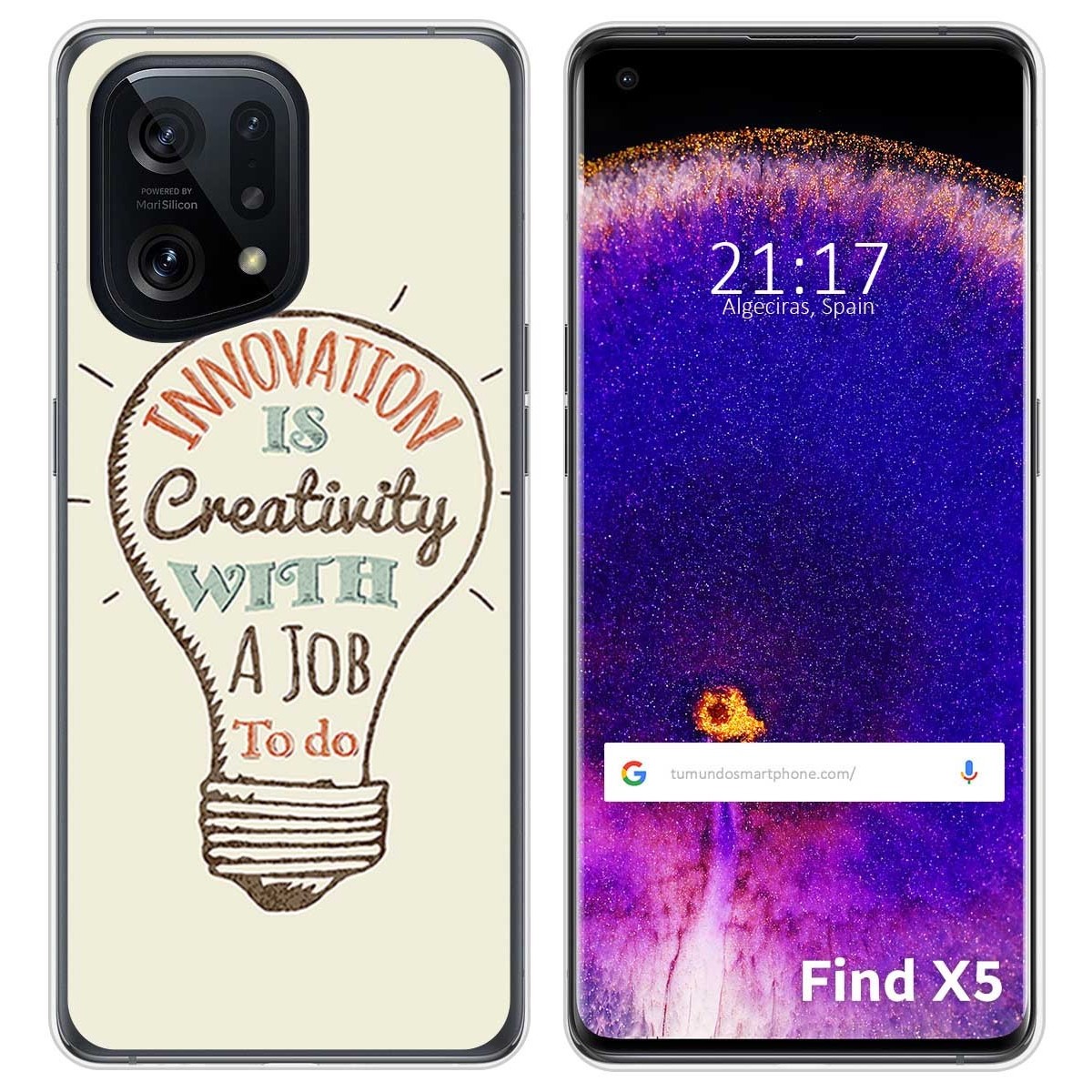 Funda Silicona para Oppo Find X5 5G diseño Creativity Dibujos