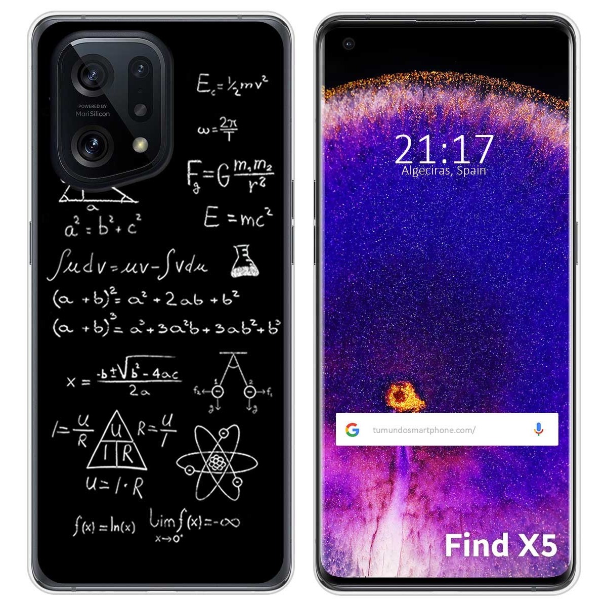 Funda Silicona para Oppo Find X5 5G diseño Formulas Dibujos