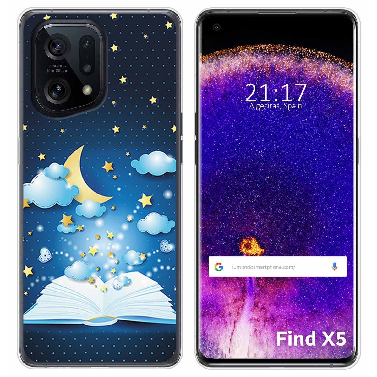 Funda Silicona para Oppo Find X5 5G diseño Libro Cuentos Dibujos