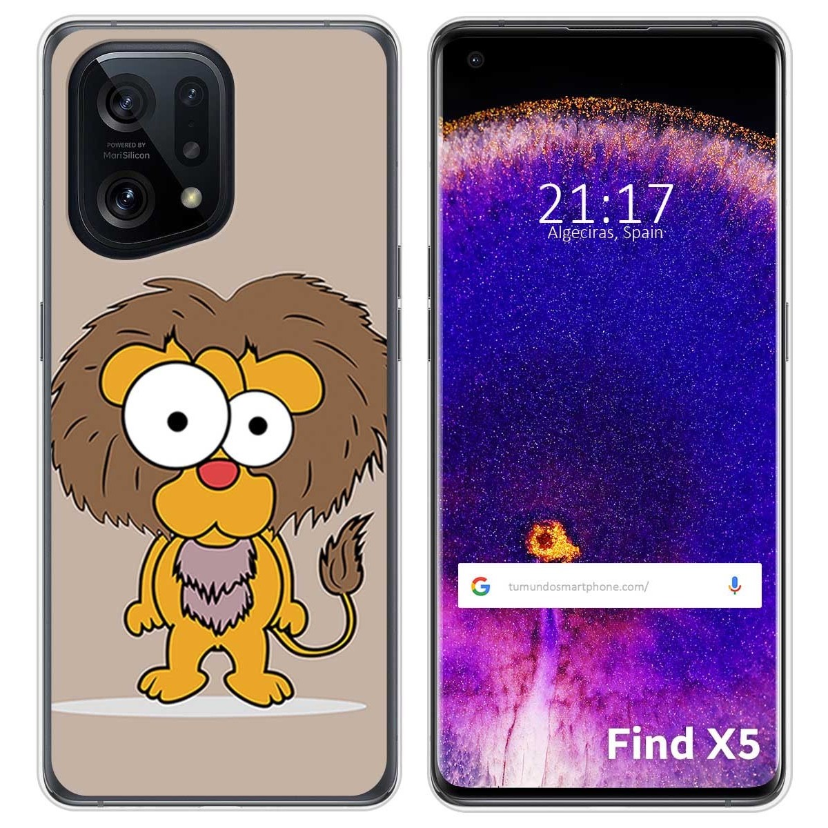 Funda Silicona para Oppo Find X5 5G diseño Leon Dibujos