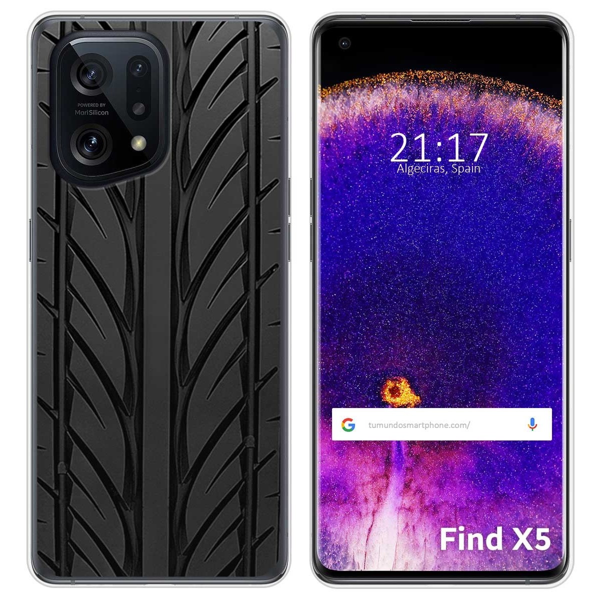 Funda Silicona para Oppo Find X5 5G diseño Neumatico Dibujos