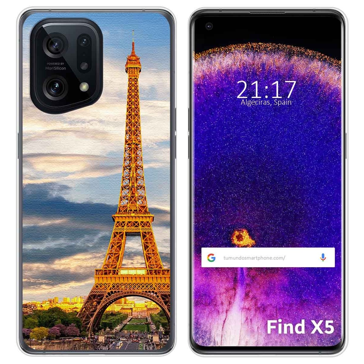 Funda Silicona para Oppo Find X5 5G diseño Paris Dibujos