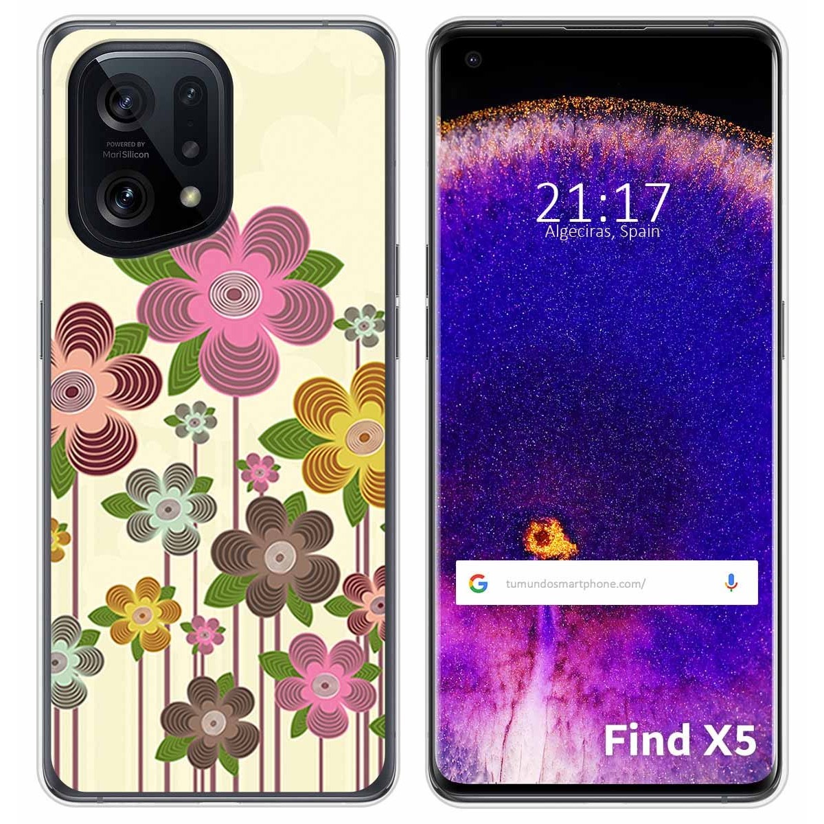 Funda Silicona para Oppo Find X5 5G diseño Primavera En Flor Dibujos