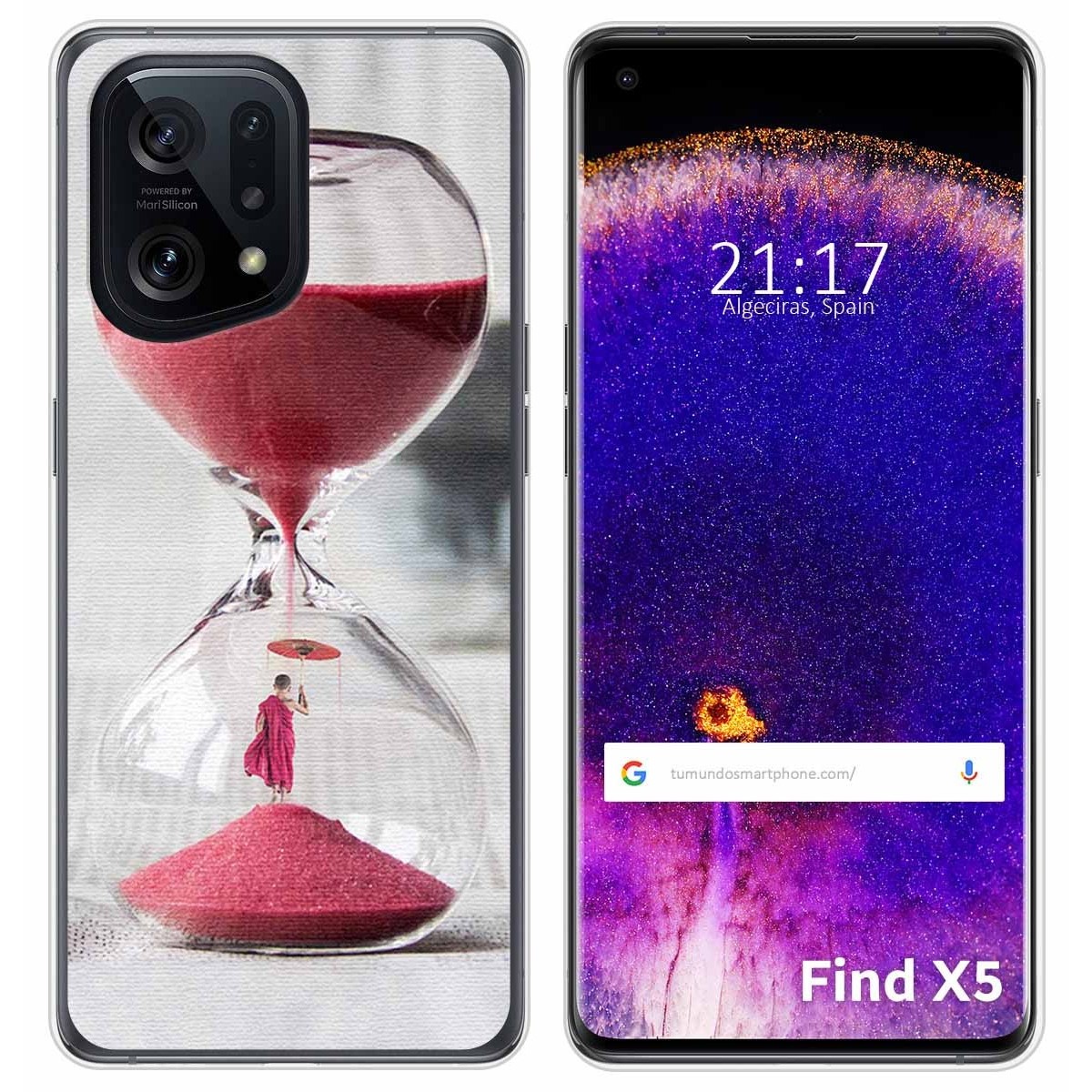 Funda Silicona para Oppo Find X5 5G diseño Reloj Dibujos