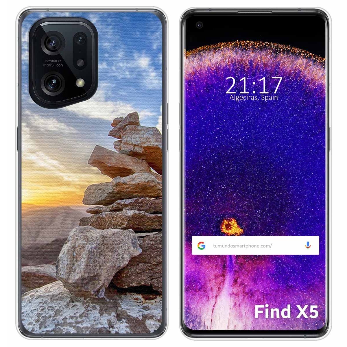 Funda Silicona para Oppo Find X5 5G diseño Sunset Dibujos