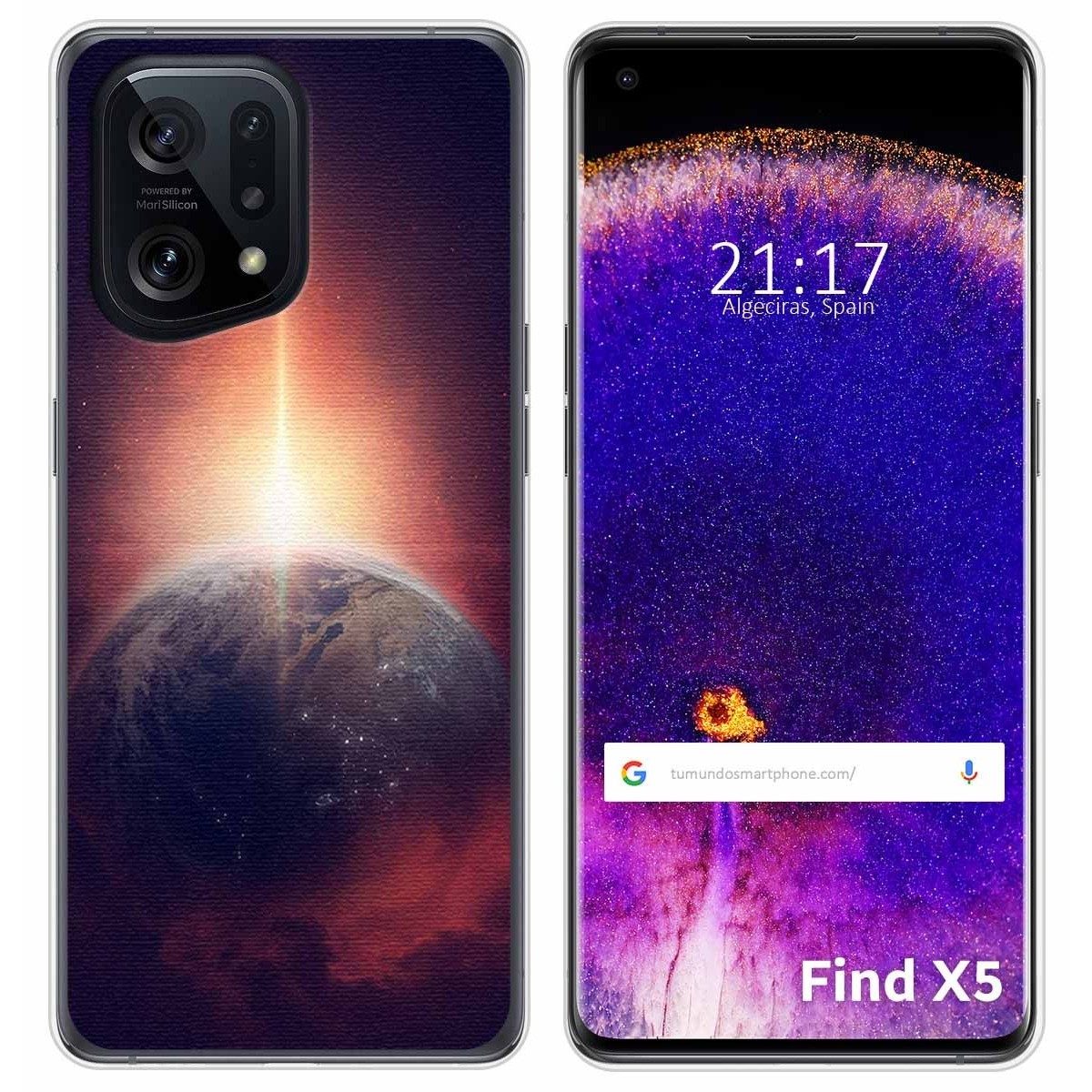 Funda Silicona para Oppo Find X5 5G diseño Tierra Dibujos