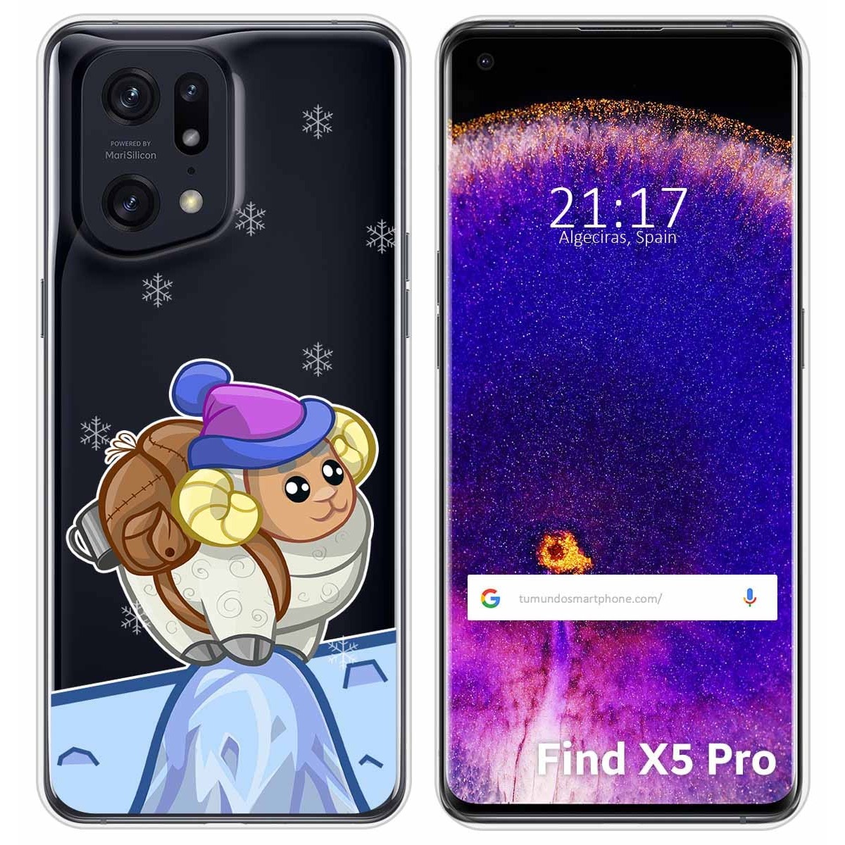 Funda Silicona Transparente para Oppo Find X5 Pro 5G diseño Cabra Dibujos
