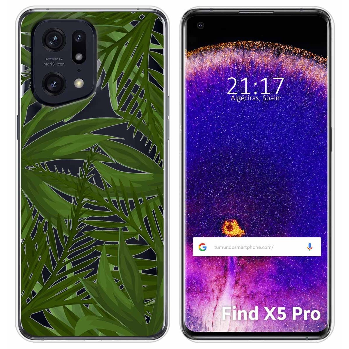 Funda Silicona Transparente para Oppo Find X5 Pro 5G diseño Jungla Dibujos