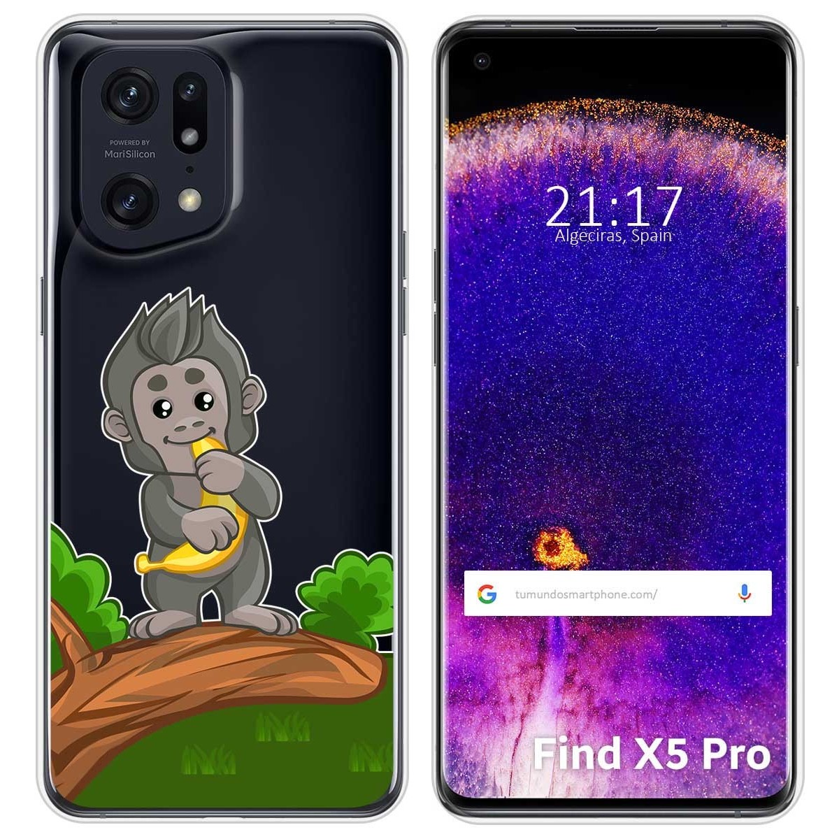 Funda Silicona Transparente para Oppo Find X5 Pro 5G diseño Mono Dibujos