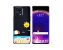 Funda Silicona Transparente para Oppo Find X5 Pro 5G diseño Playa Dibujos