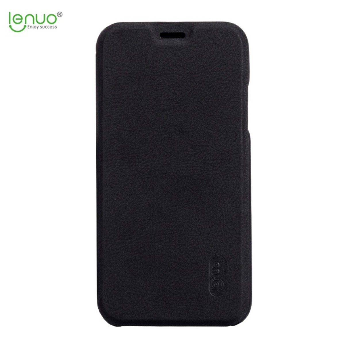 Funda Piel Flip Negra Marca Lenuo para Iphone X / Xs