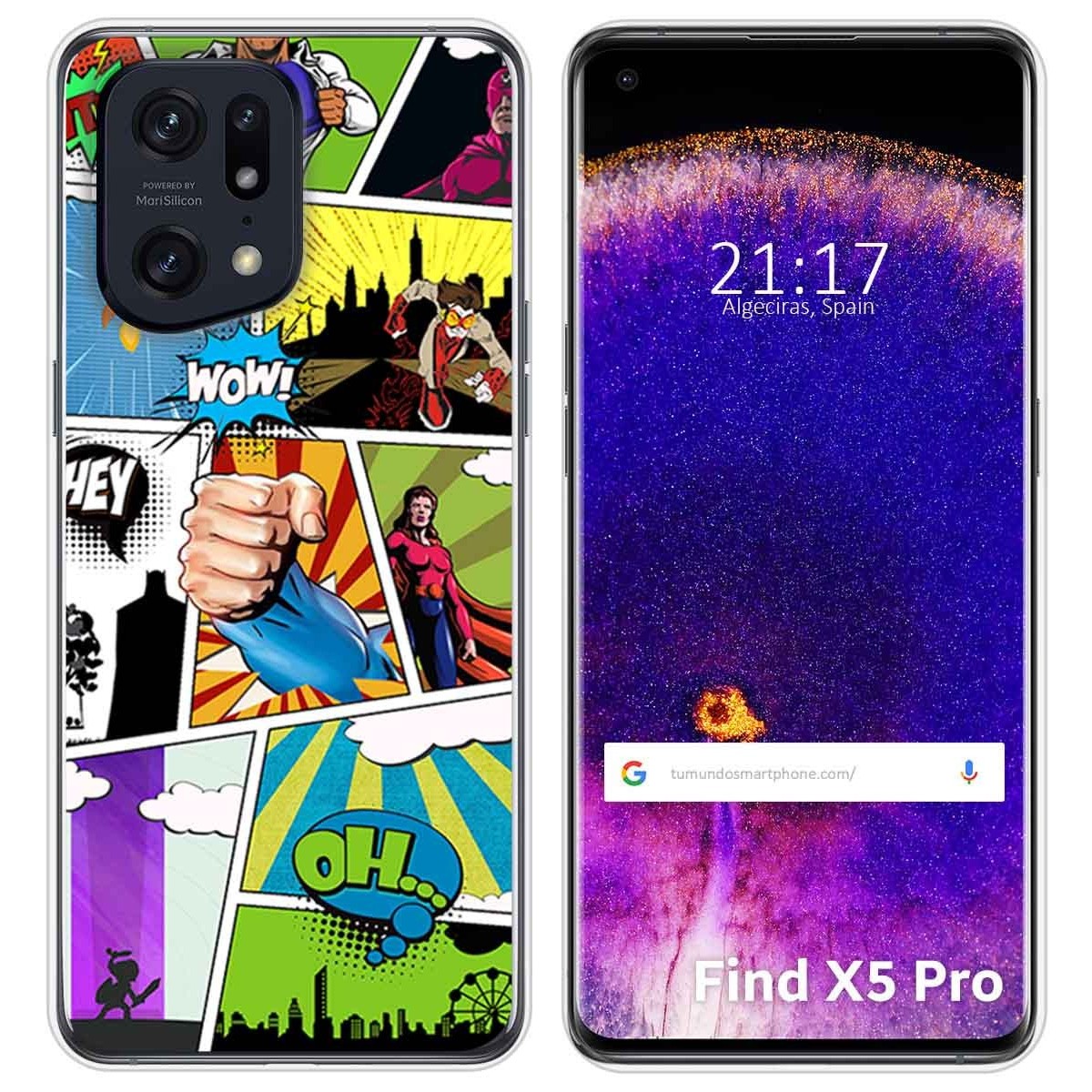 Funda Silicona para Oppo Find X5 Pro 5G diseño Comic Dibujos