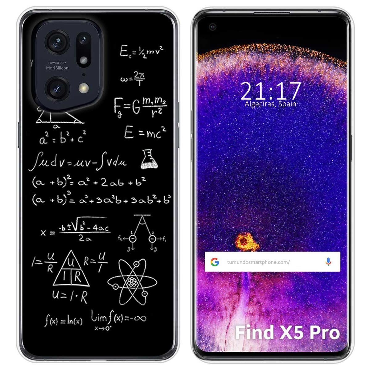 Funda Silicona para Oppo Find X5 Pro 5G diseño Formulas Dibujos
