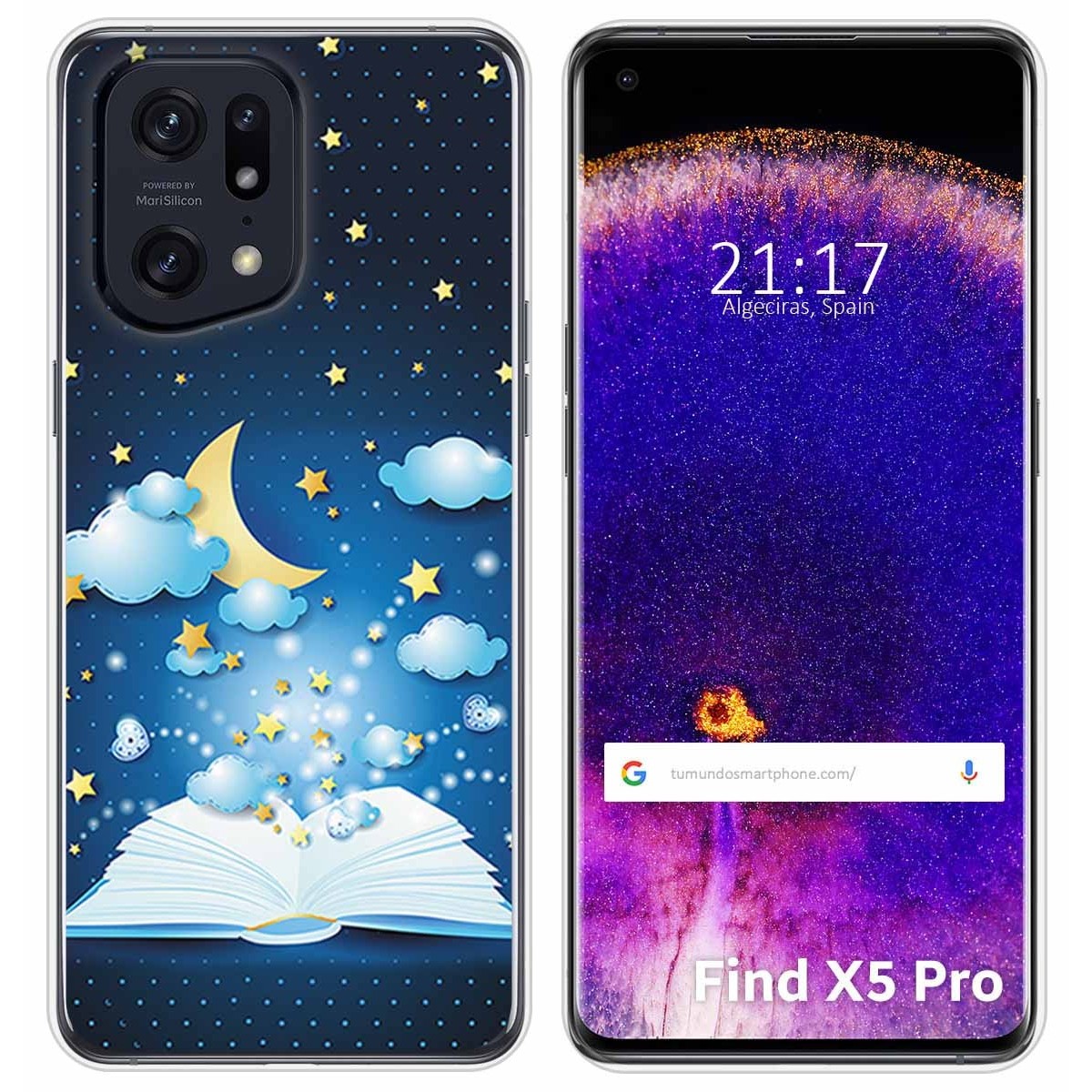Funda Silicona para Oppo Find X5 Pro 5G diseño Libro Cuentos Dibujos