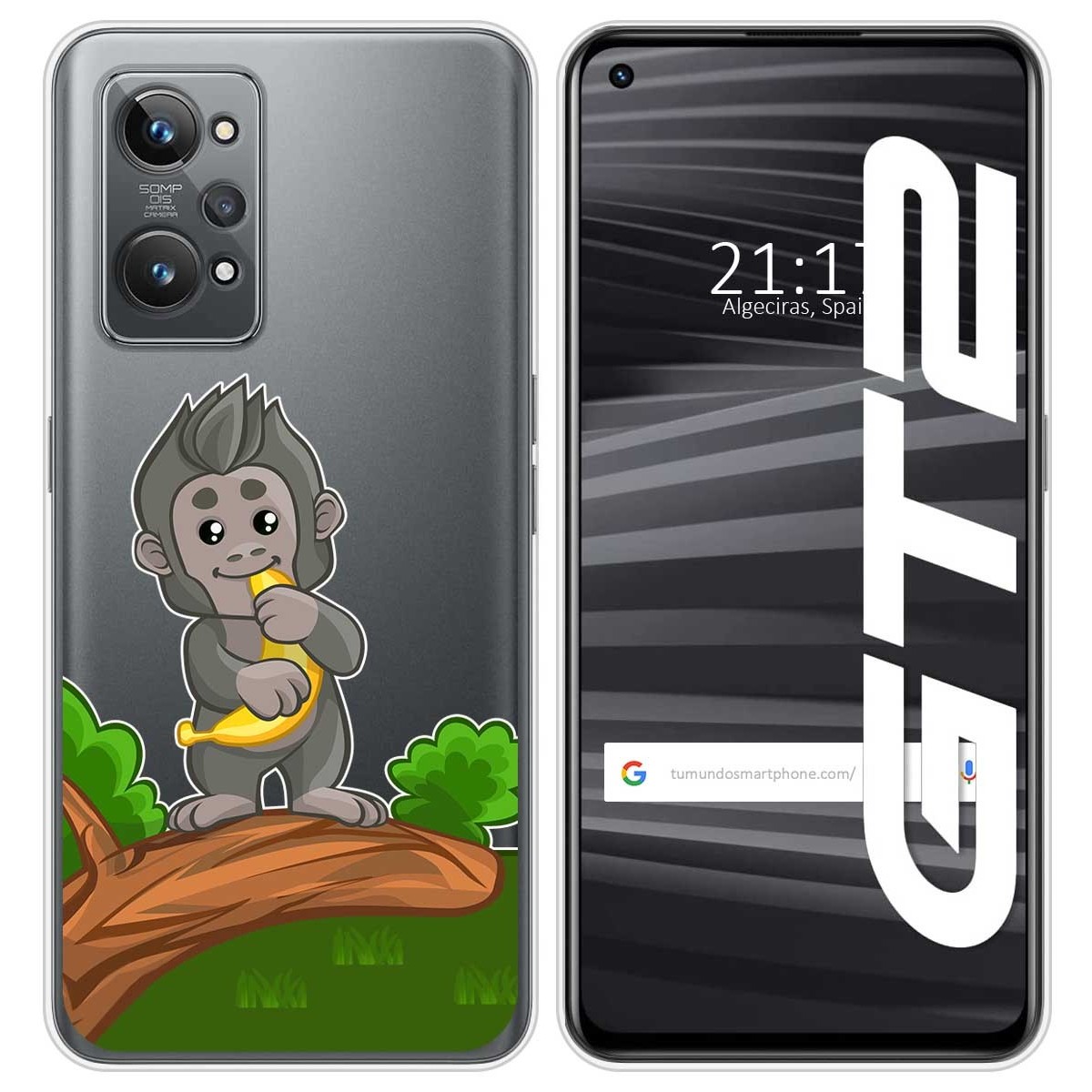 Funda Silicona Transparente para Realme GT 2 5G diseño Mono Dibujos