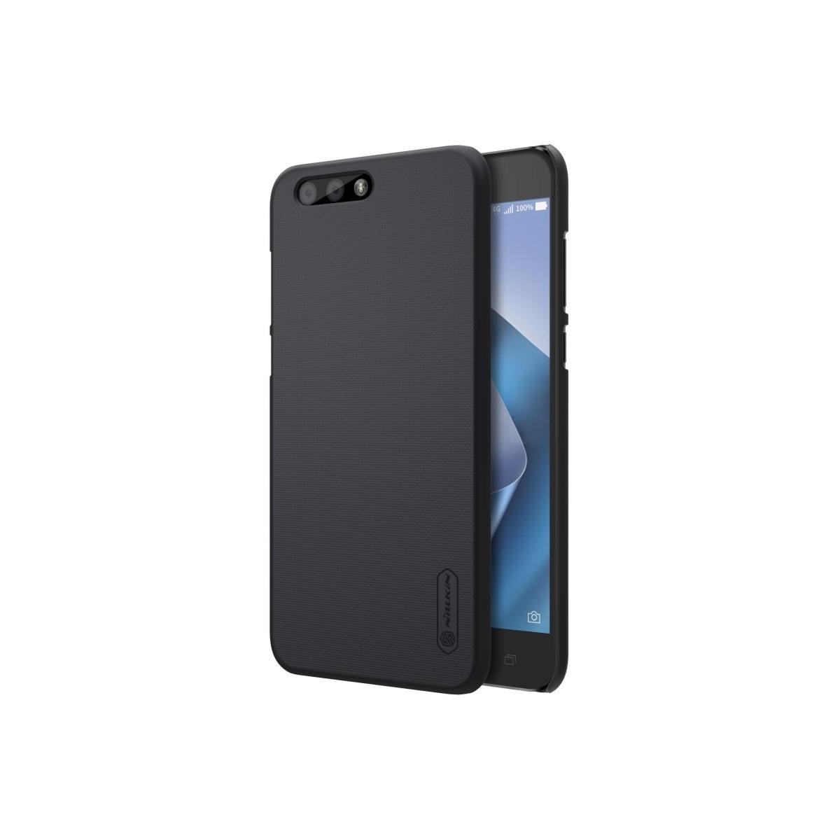 Carcasa Funda Negra Nillkin Modelo Frosted + Protector para Asus Zenfone 4 5.5" Ze554Kl