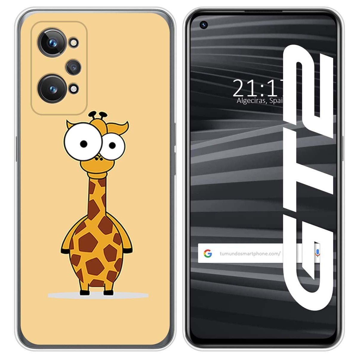 Funda Silicona para Realme GT 2 5G diseño Jirafa Dibujos