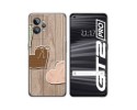 Funda Silicona para Realme GT 2 Pro 5G diseño Corazones Madera Dibujos