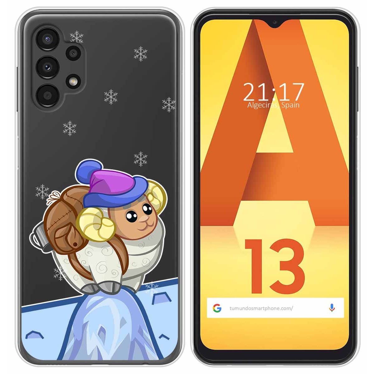 Funda Silicona Transparente para Samsung Galaxy A13 4G diseño Cabra Dibujos