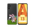 Funda Silicona Transparente para Samsung Galaxy A13 4G diseño Conejo Dibujos