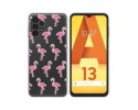 Funda Silicona Transparente para Samsung Galaxy A13 4G diseño Flamenco Dibujos