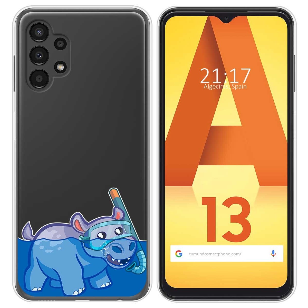 Funda Silicona Transparente para Samsung Galaxy A13 4G diseño Hipo Dibujos
