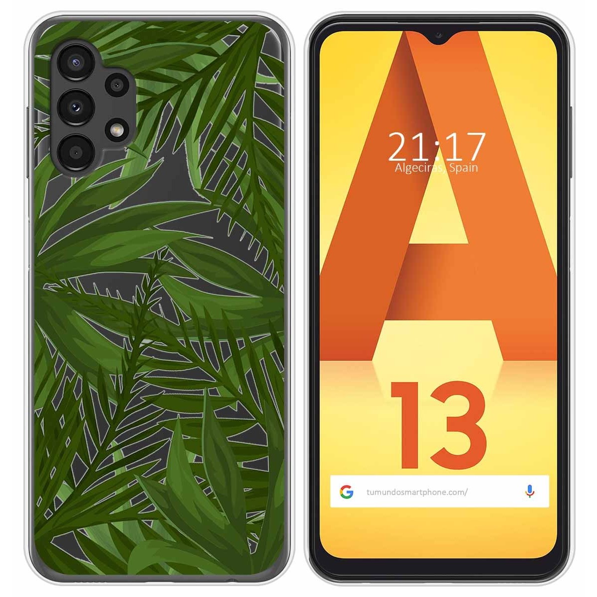 Funda Silicona Transparente para Samsung Galaxy A13 4G diseño Jungla Dibujos